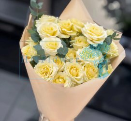 Букет роз Ласковый свет